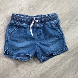 Cat & Jack Blue Cotton drawstring shorts size S 6/6x